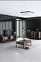 Hanah Home Conjunto Muebles Salón Nogal Negro - Consola 160cm, Soporte TV 180cm, Mesa Centro 90cm